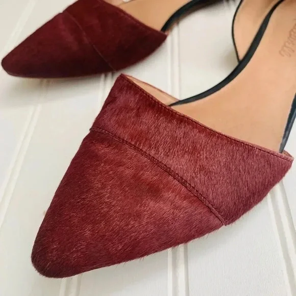 Madewell D’orsay In Calf Hair Flats